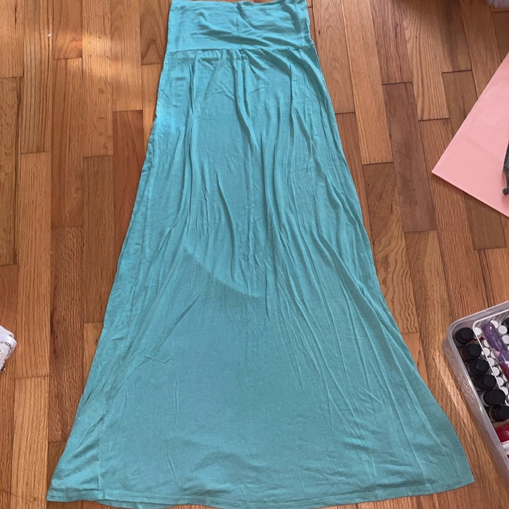Blue maxi skirt